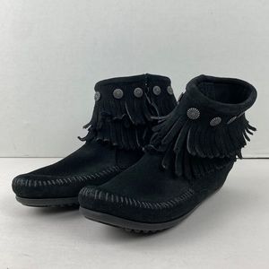 New Minnetonka Women's Double-Fringe Side-Zip Boot